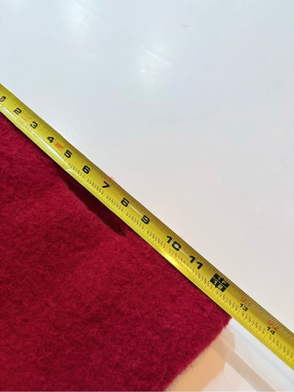 Red retro Women's felt clutch purse